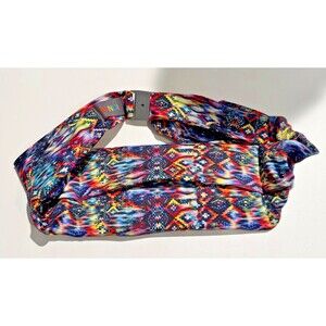 BANDI pocketed running belt featuring a colorful cosmic tribal geometric print